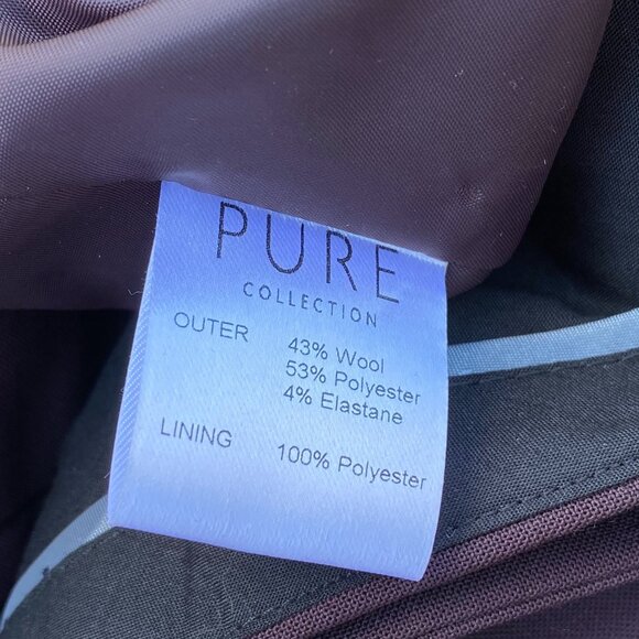 PURE Collection Tailored Ankle Trouser Pants Size 14-16 US Fig Purple Lined NEW - Picture 4 of 12